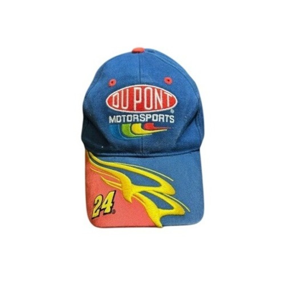 Vintage Jeff Gordon Nascar Hat DuPont Motorsports 24 Blue Snapback Racing Cap